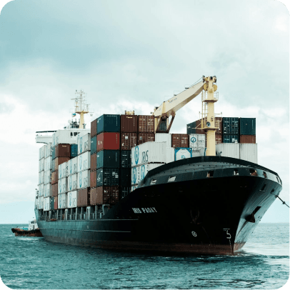 Cargo ship at port