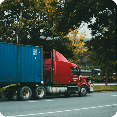 Freight truck on a road